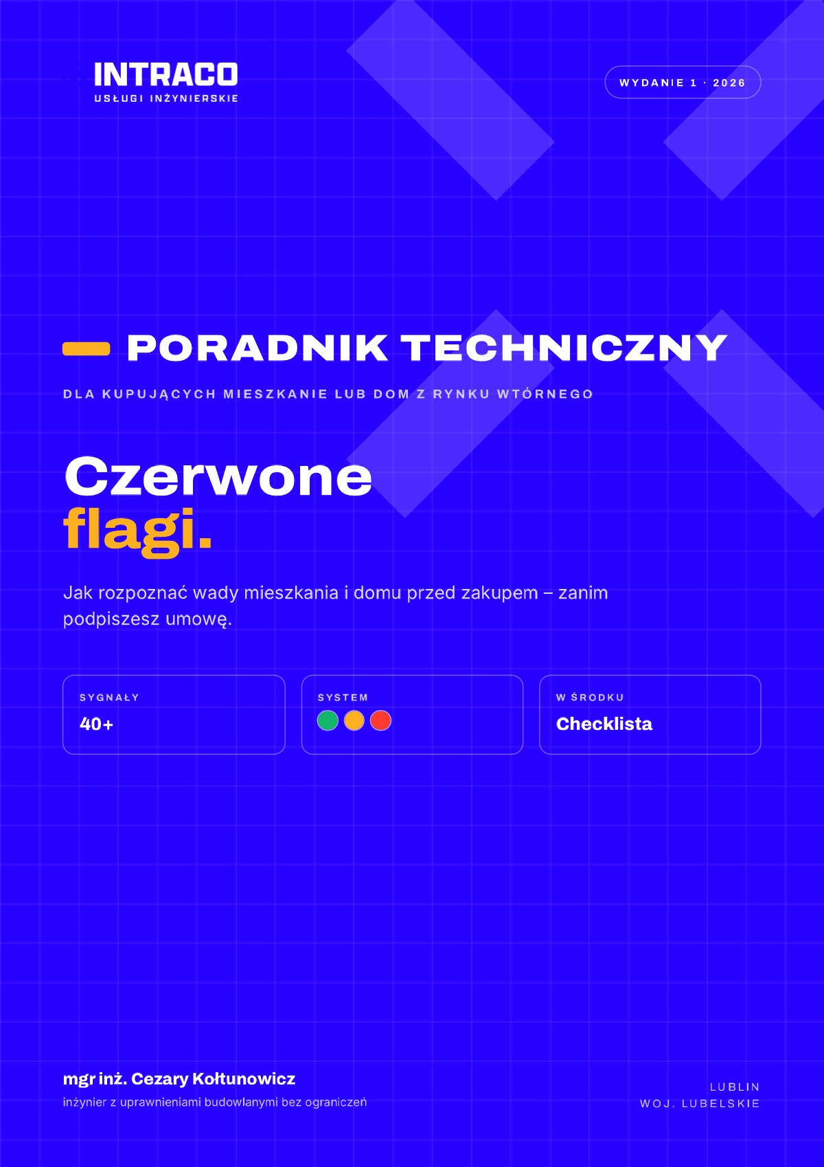 Okładka poradnika Czerwone flagi dla kupujących – INTRACO